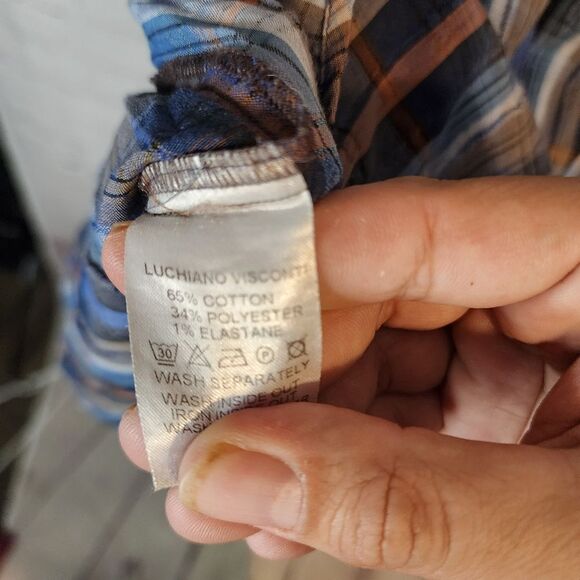 Men's Luchiano Visconti longsleeve button-down shirt, size XL - Picture 4 of 5